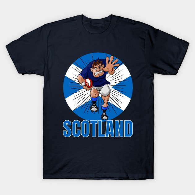 Scotland Rugby Six Nations T-Shirt by Ashley-Bee